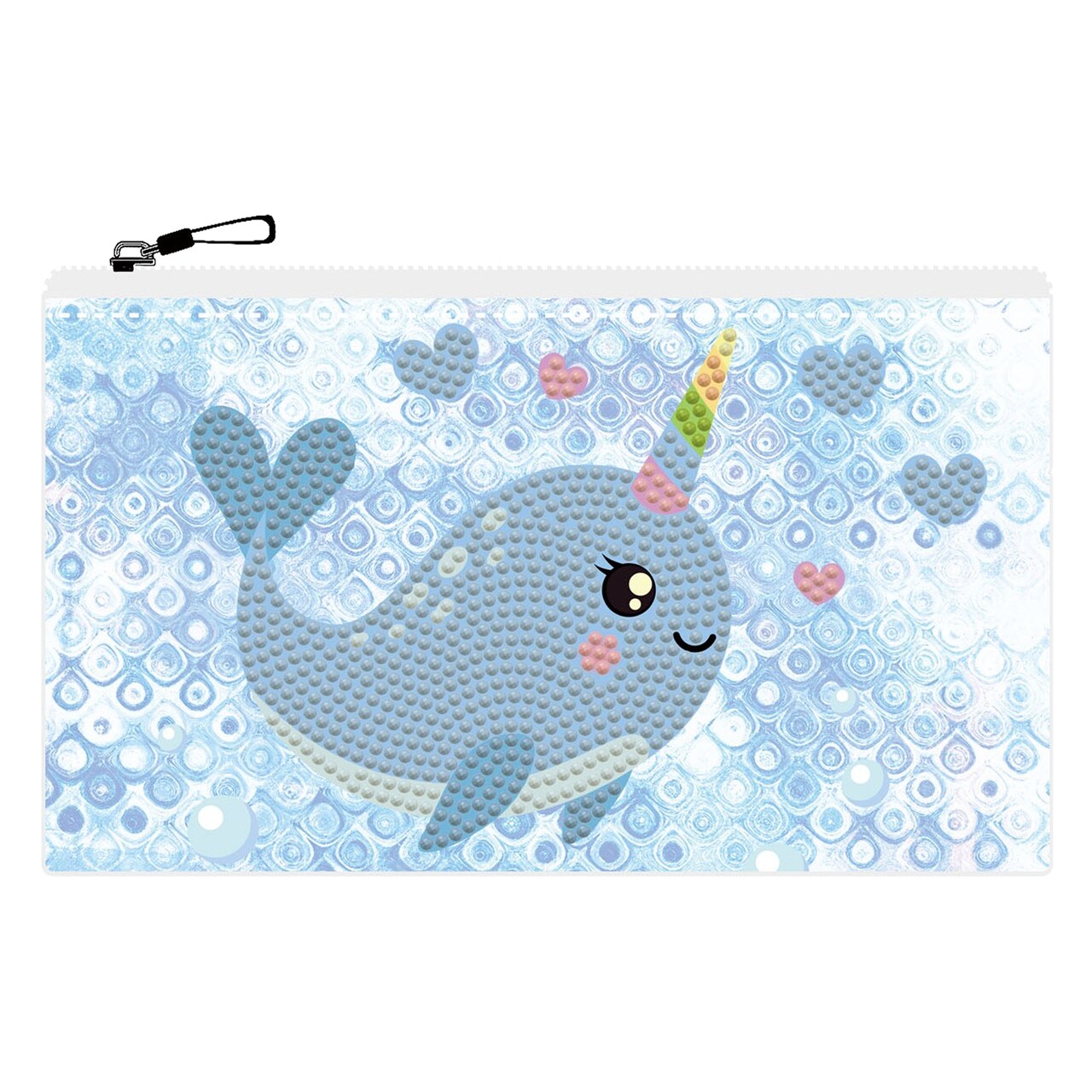 Diamond Dotz Kits - Dotzies, Narwhal Love, Zipper Pouch, Round Dotz, Diamond Art Bags, Diamond Painting Bags, Diamond Art Projects, Diamond Painting Purse, Diamond Art Bag, Diamond Art Purse